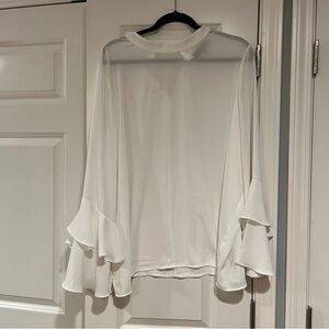 Eloquii sheer white blouse- size 22